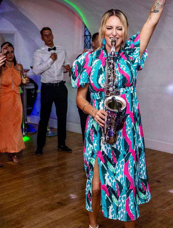 Kay Dancing with trumpet