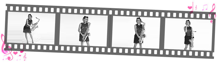 jazz page film strip of Sister Sax